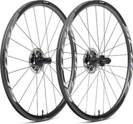 Pair of Scope R3 700c Wheels | 12x100 - 12x142 mm | CenterLock | Black/White