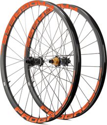 Paire de roues Progress GP30 29  Carbon Orange | Boost 15x110/12x148 mm | 6 Trous