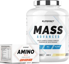 Programme Prise de Masse Débutant - Mass Advanced 2 5kg Vanille Crémeuse - Amino Max