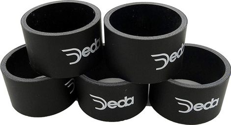 Espaciador De Dirección Carbono Deda Negro 1''1/8 - Altura 15 mm ( 5 Piezas )