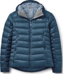 Damesblauwe RAB Electron Pro Hoody-jas