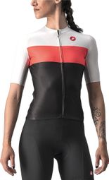 Maillot Manches Courtes Femme Castelli Aero pro Noir / Rose / Gris