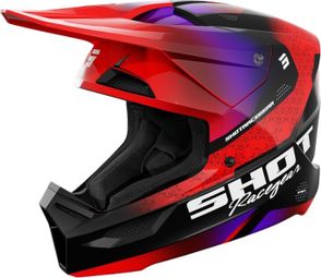 Casque Integral Shot Furious Enfant Stream Rouge Brillant