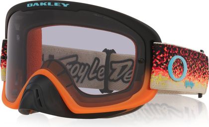 Oakley O-Frame 2.0 PRO MX Mountainbike-Brille – Troy Lee Designs – Transparent Schwarz Orange/Hellgrau – Art.-Nr.: OO7115-66