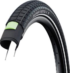 Pneu Schwalbe Super Moto-X 26'' TubeType rigide Addix DD GreenGuard E-50 Noir flancs réfléchissants