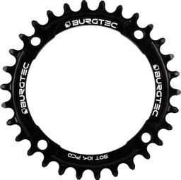 Piatto rotondo Burgtec Thick Thin 104 mm BCD nero
