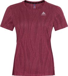 T-Shirt Running Femme Odlo Zeroweight Engineered Chill-Tec Rose