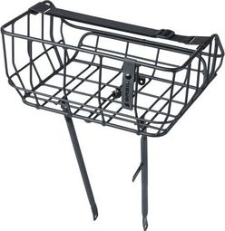 Basil Portland 25L Matte Black Front Bicycle Basket