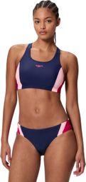 Speedo Colourblock Splice 2.0 Damen-Bikini-Set Blau/Rosa