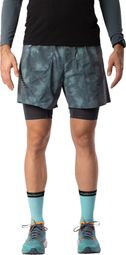 Short 2-en-1 Dynafit Trail Reflectiv Bleu Homme