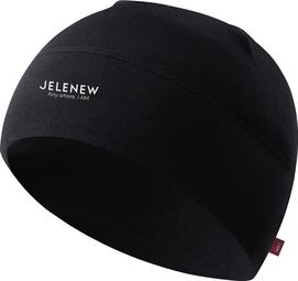 Bonnet de cyclisme JELENEW en mélange laine et modal noir