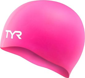 TYR Wrinkle-Free Silicone Swim Cap FL PINK ALL