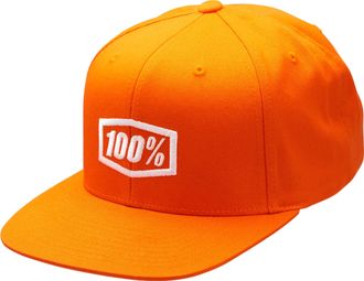 100% Icon Lyp Fit Kids Orange Snapback Cap