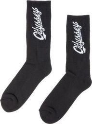 Chaussettes Odyssey Slugger Noir Logo Blanc