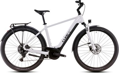 Cube Touring Hybrid One 500 Electric Hybrid Bike Shimano Cues 9S 500 Wh 700 mm Cotton White Grey 2025