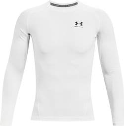 Maglia a compressione manica lunga Under Armour Heatgear Armour bianca da uomo