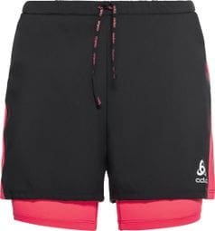 Odlo Essential Women's 2-in-1 Shorts Black / Pink