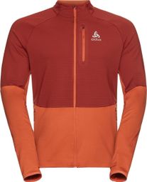 Odlo Sesvenna Thermische Zip Fleece Rood / Oranje