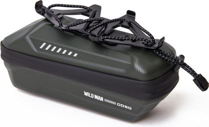 Sacoche de cadre WILD MAN vélo avec support téléphone rotatif 1 L verte