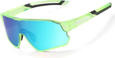 Lunettes de vélo polarisées Rockbros pour enfants de 8 à 14 ans - vert