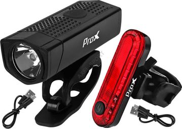 Kit d'éclairage LED pour vélo - Feu avant 300 lumens et feu arrière