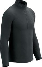 Compressport 3D Thermo Half Zip LS Top Sweatshirt Zwart