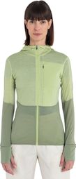 Icebreaker Women's Merinos 200 Realfleece Descender Green Fleece