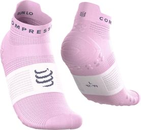 Compressport Pro Racing V4.0 Run Low-sokken, roze/wit