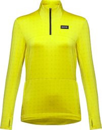 Women's Gore Wear Everyday Thermo 1/4-Zip Trui met lange mouwen Fluo Geel