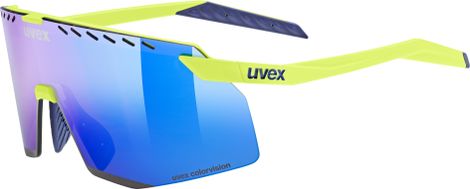 Uvex Pace Stage CV Sunglasses Yellow/Mirror Blue lenses