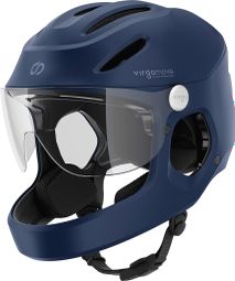 Virgo Integral Bleu - Casque Intégral Urbain avec visière et phare arrière