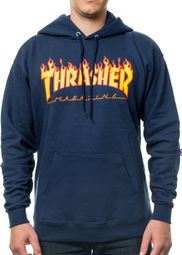 Sweat à Capuche THRASHER FLAME LOGO Bleu
