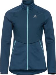 Odlo Sesvenna Hybrid S-Thermic Zip Fleece Blauw Dames