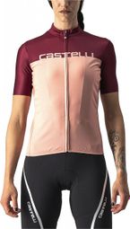 Castelli Velocissima Orange / Bordeaux Red Jersey