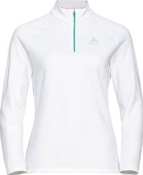 Women's Odlo Besso White 1/2 Zip Thermal Fleece
