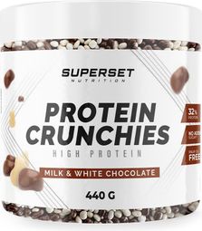 Protein Crunchies (440g) - Superset Nutrition - Chocolat Au Lait Et Chocolat Blanc - Desserts Protéinés