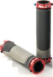 Pairs of XLC GR-S05 130mm Grips Grey/Red
