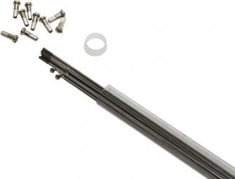 RAYON INOX ARGENT 2mm L 282mm AVEC ECROU (TUBE DE 10)