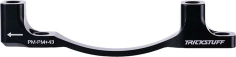 Trickstuff PM-PM +43 mm Adaptador de freno de disco Post Mount 160-203 mm / 180-223 mm Negro