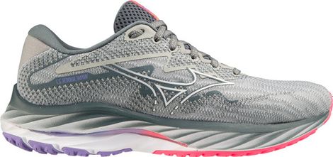 Chaussures de Running Mizuno Femme Wave Rider 27 Gris Rose