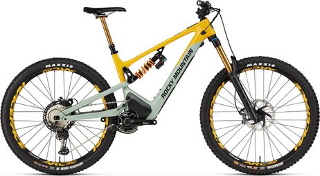 VTT Électrique Tout-Suspendu Rocky Mountain Altitude Powerplay Carbon 90 Rally Shimano XT 12V 720Wh 29'' Jaune Vert