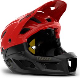 Casco con mentonera desmontable Met Parachute MCR Mips Rojo/Negro