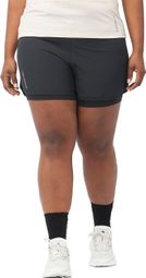 2-in-1 Shorts für Frauen Salomon Cross Run Schwarz