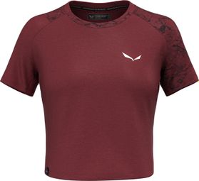Salewa Lavaredo Hemp Crop T-Shirt Rood