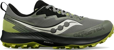 Trail Running Shoes Saucony Peregrine 14 GTX Khaki Black