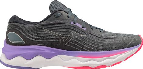 Mizuno Wave Skyrise 4 Dames Hardloopschoenen Grijs Violet