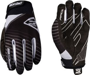 Five Race Long Gloves Black White