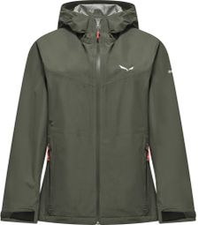 Salewa Puez 2.5L Powertex Women's Waterproof Jacket, Green
