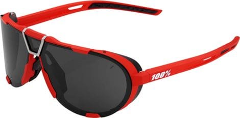 100% Westcraft Soft Tact Red Sunglasses - Black Mirrored Lenses