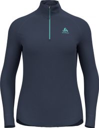 Pull Thermique 1/2 Zip Odlo Berra Bleu Femme